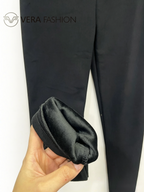 Legging chaud noir BROCK pour femme avec doublure intérieure douce en velours pour un confort optimal en automne