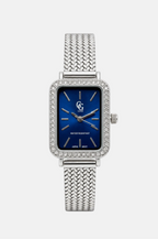 Montre Bonnie argentée à cadran bleu et zircons FASHION TIME