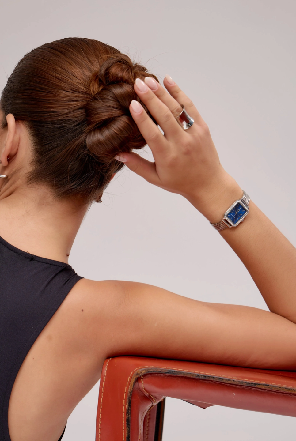 Montre Bonnie argentée à cadran bleu et zircons FASHION TIME