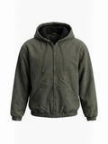 Blouson homme en coton à capuche sherpa KZR