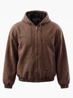 Blouson homme en coton à capuche sherpa KZR