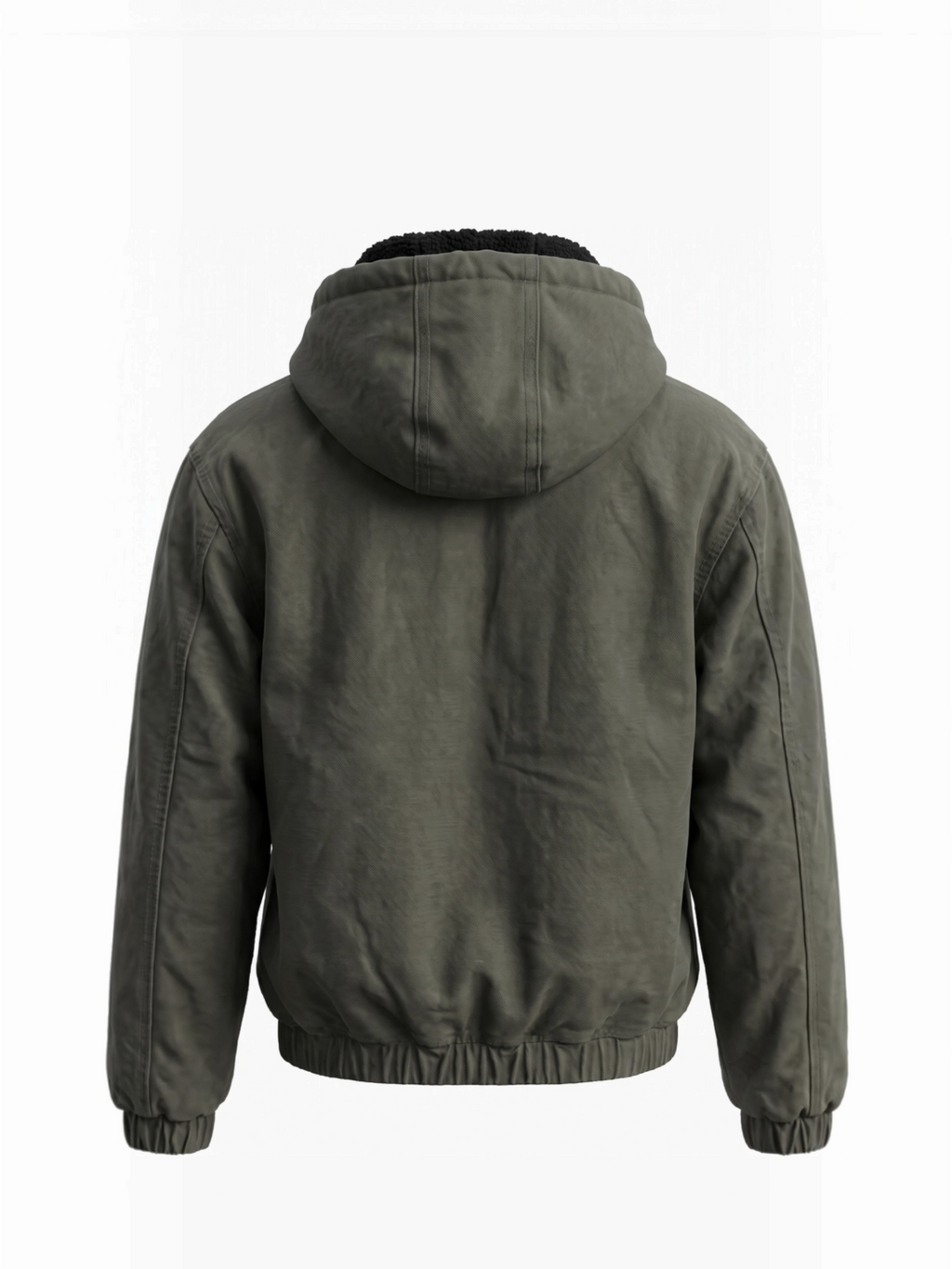 Blouson homme en coton à capuche sherpa KZR