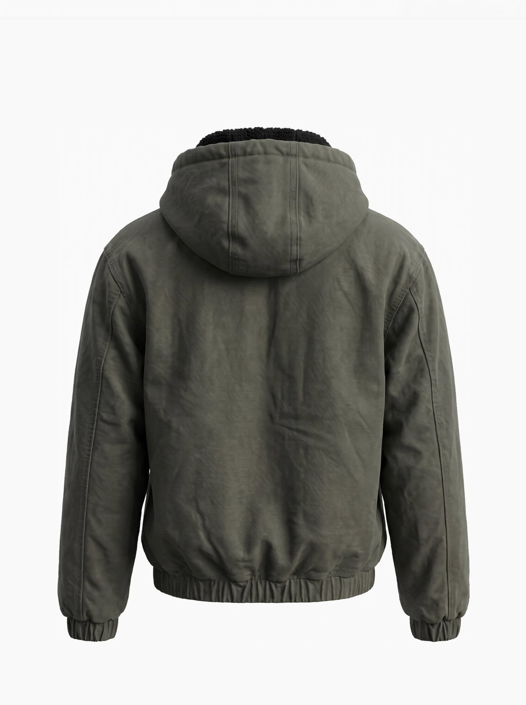 Blouson homme en coton à capuche sherpa KZR