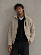 Polaire homme bi-matière à col montant KZR