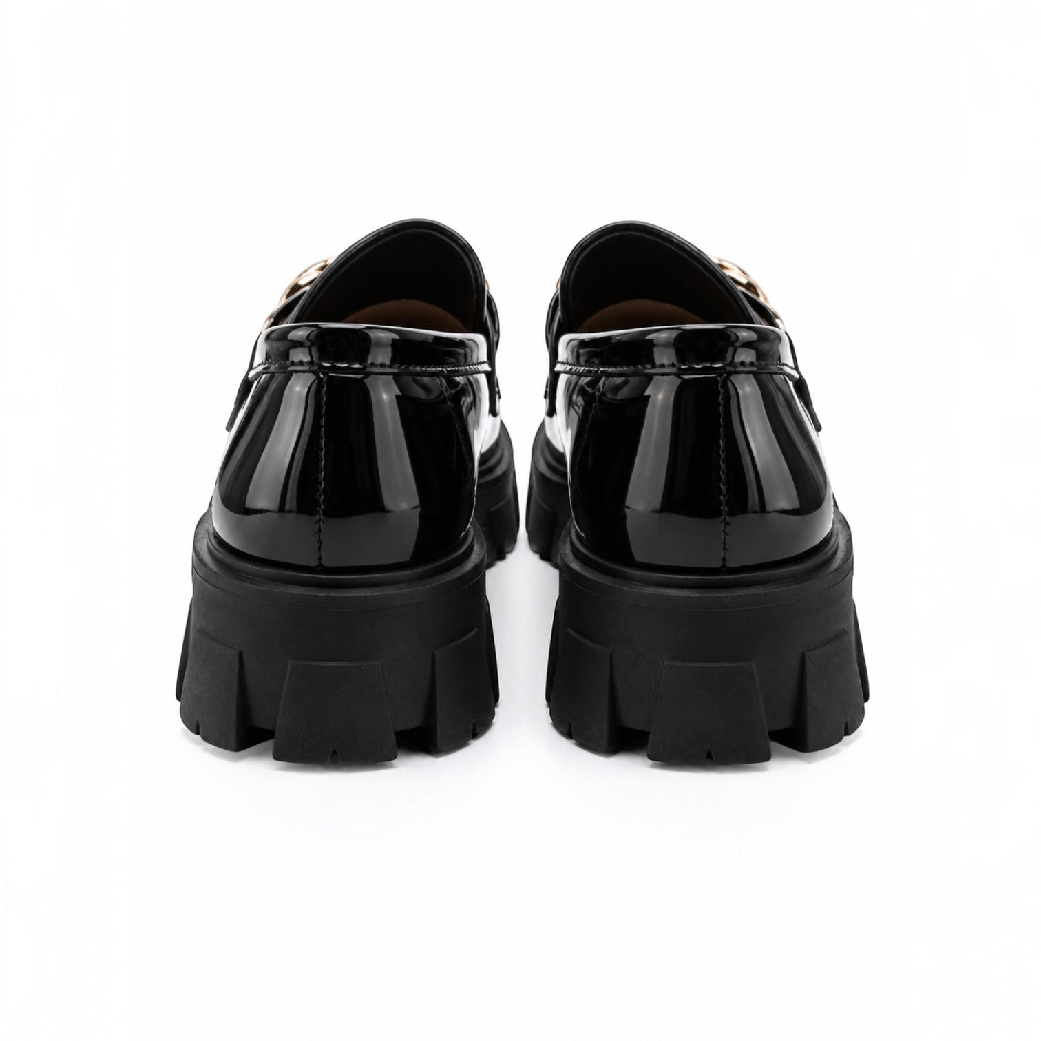 Mocassins Similicuir Verni Chaîne Dorée LIBRA POP