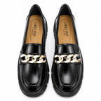 Mocassins Similicuir Verni Chaîne Dorée LIBRA POP