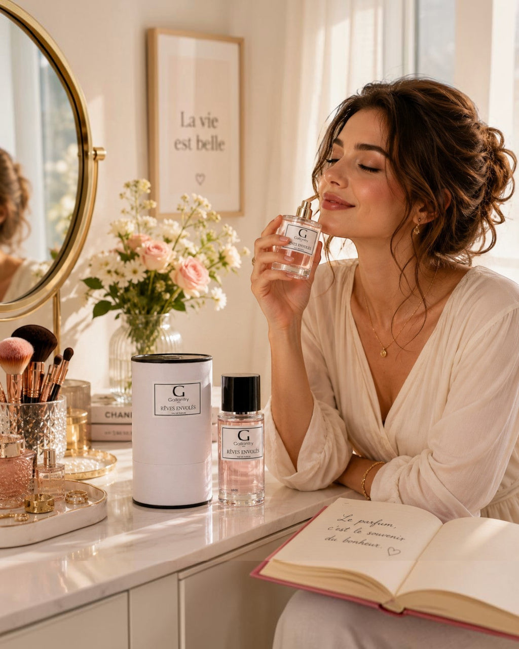 Parfum Rêves Envolés GALLANTRY

"Rêves Envolés" vous transporte dans un univers olfactif rafraîchissant et floral, alliant légèreté fruitée et profondeur gourmande. Une création GALLANTRY.

Caractéristiques