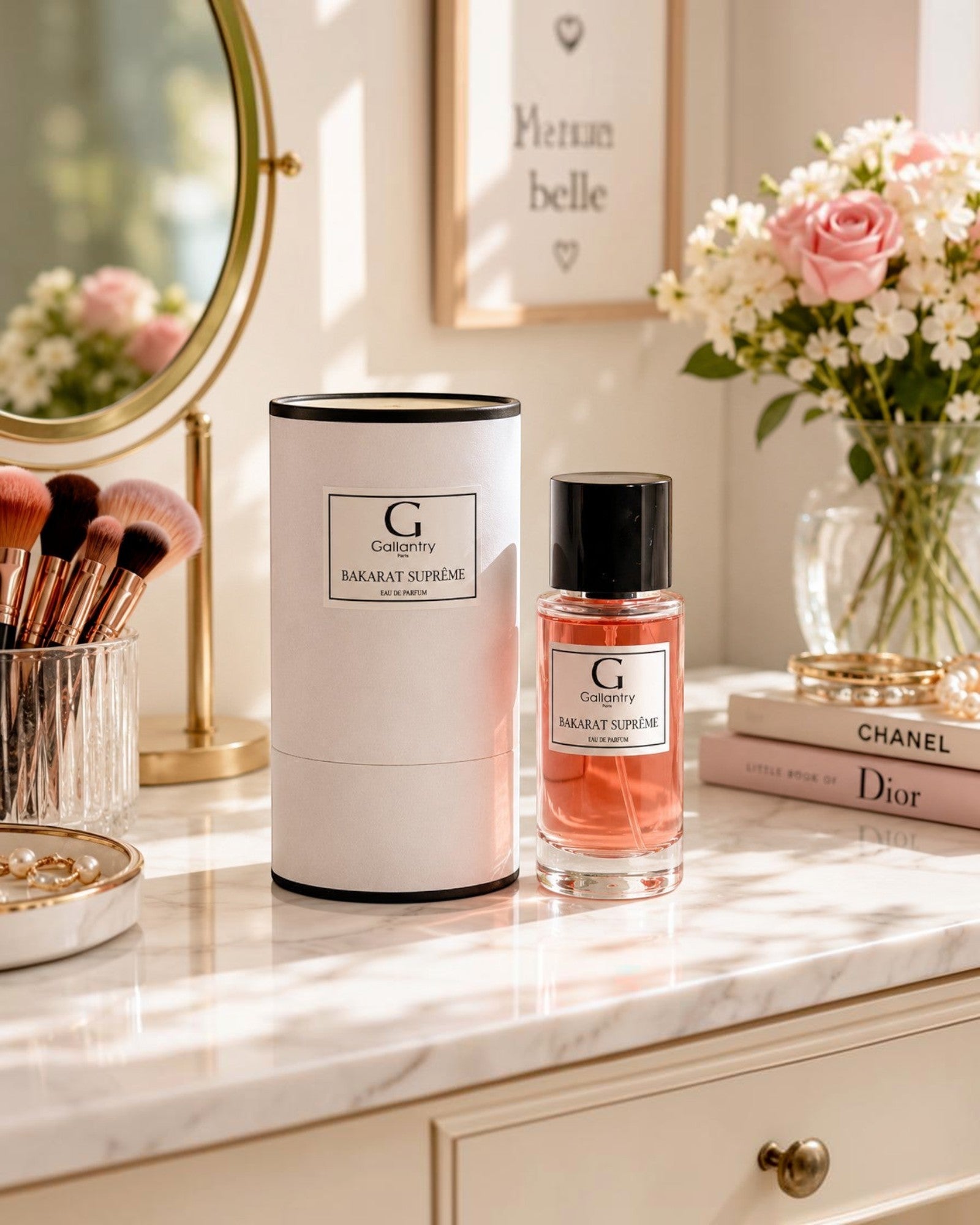 Parfum Bakara Suprême GALLANTRY

"Bakara Suprême" est une fragrance florale et boisée d'une élégance rare, où le safran exotique et le jasmin éclatant évoluent vers des accords d'ambre et de cèdre. Une création GALLANTRY