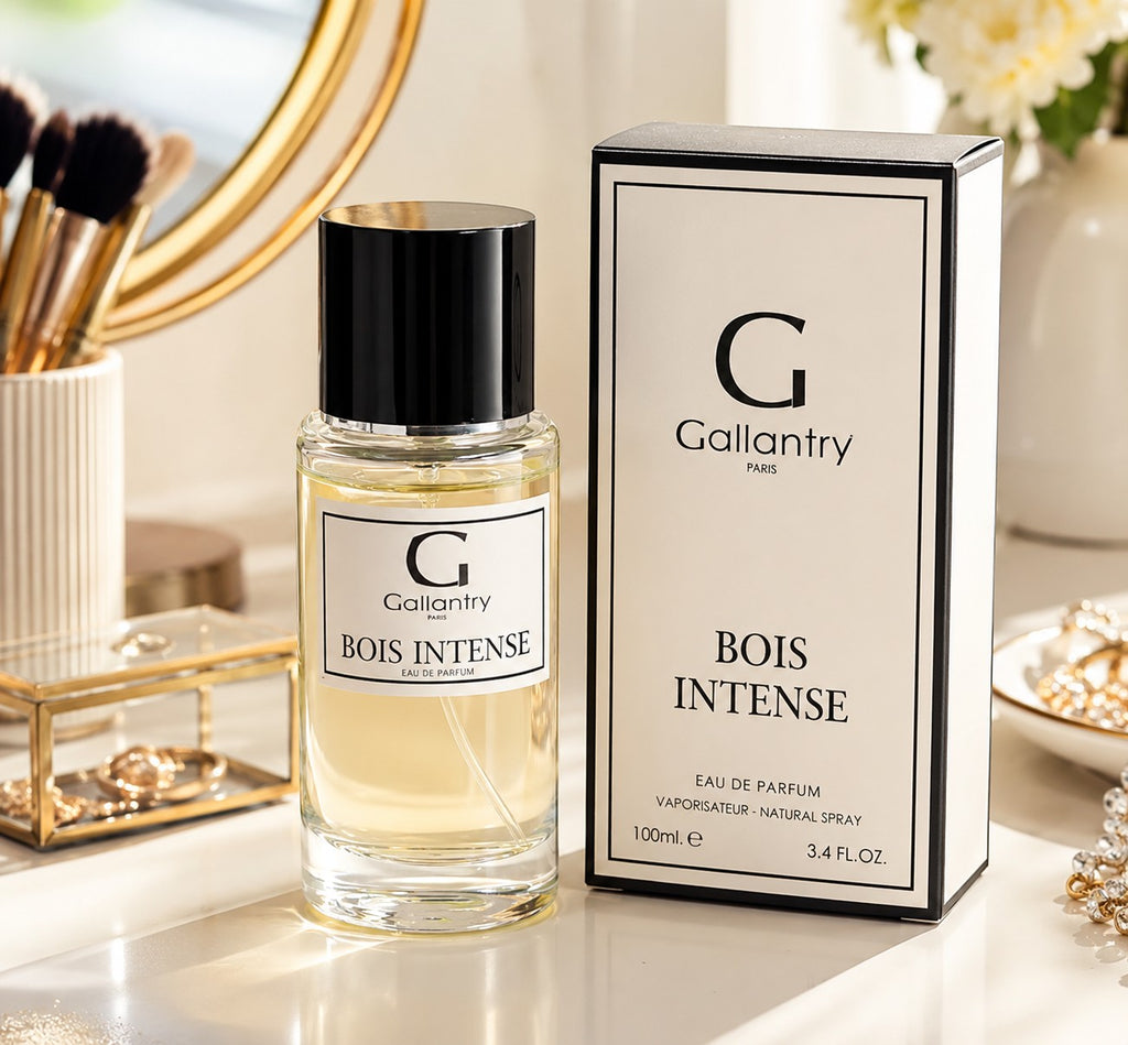 ois Intense" est une fragrance boisée eParfum Bois Intense GALLANTRY

"Bt chyprée au caractère mixte, fusionnant audacieusement des accords floraux, résineux et muscés pour une expérience olfactive intense et raffinée. Une création GALLANTRY