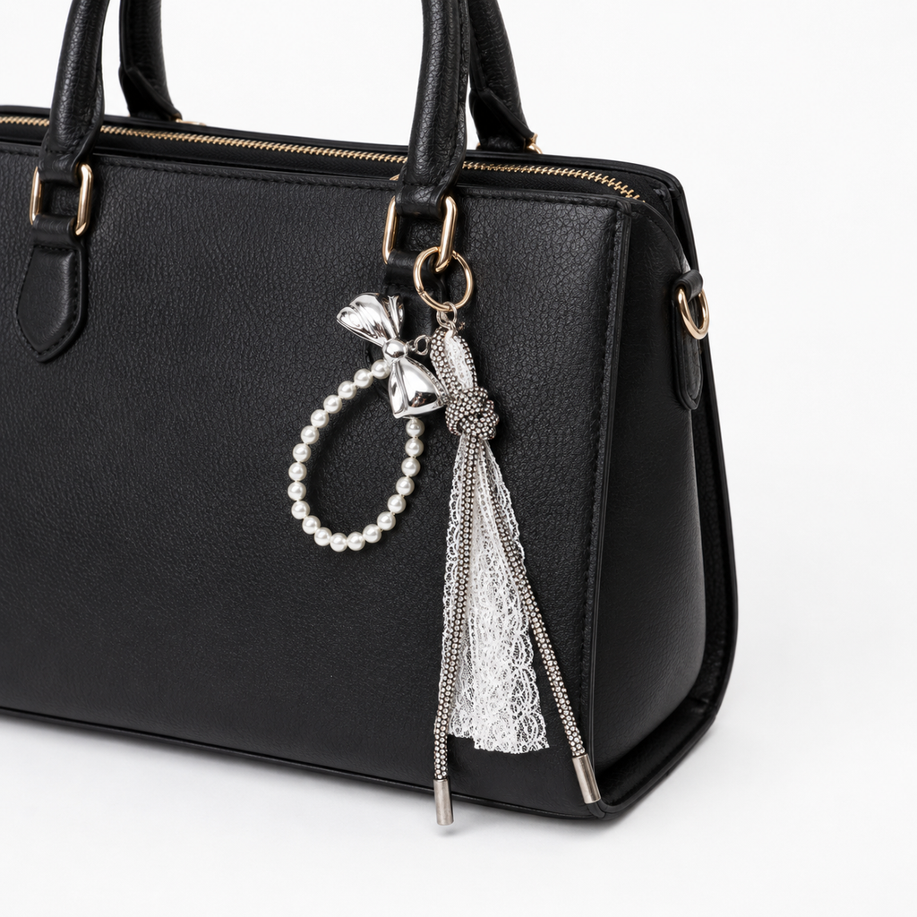 Porte-clés Bag Charm Nœud Perles GALLANTRY