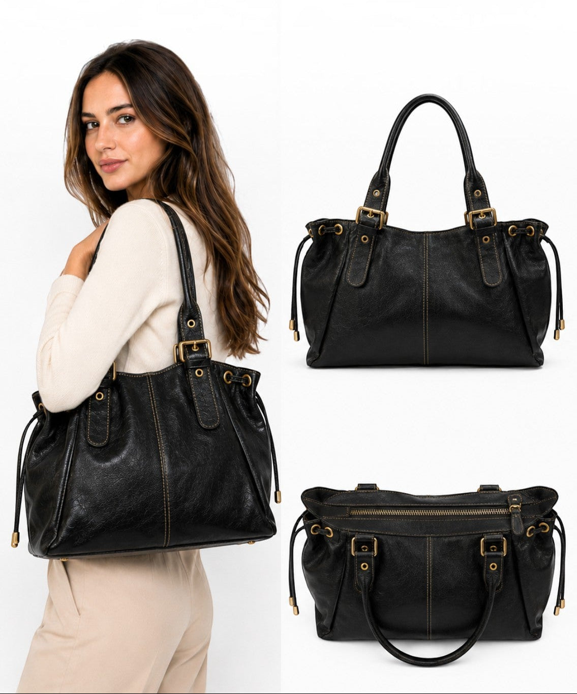 Sac cuir irisé Capucine Grand Format LOUISA LEE