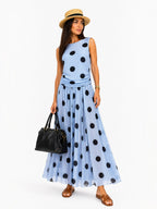 Robe longue à imprimé pois LORIANE