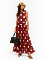 Robe longue à imprimé pois LORIANE
