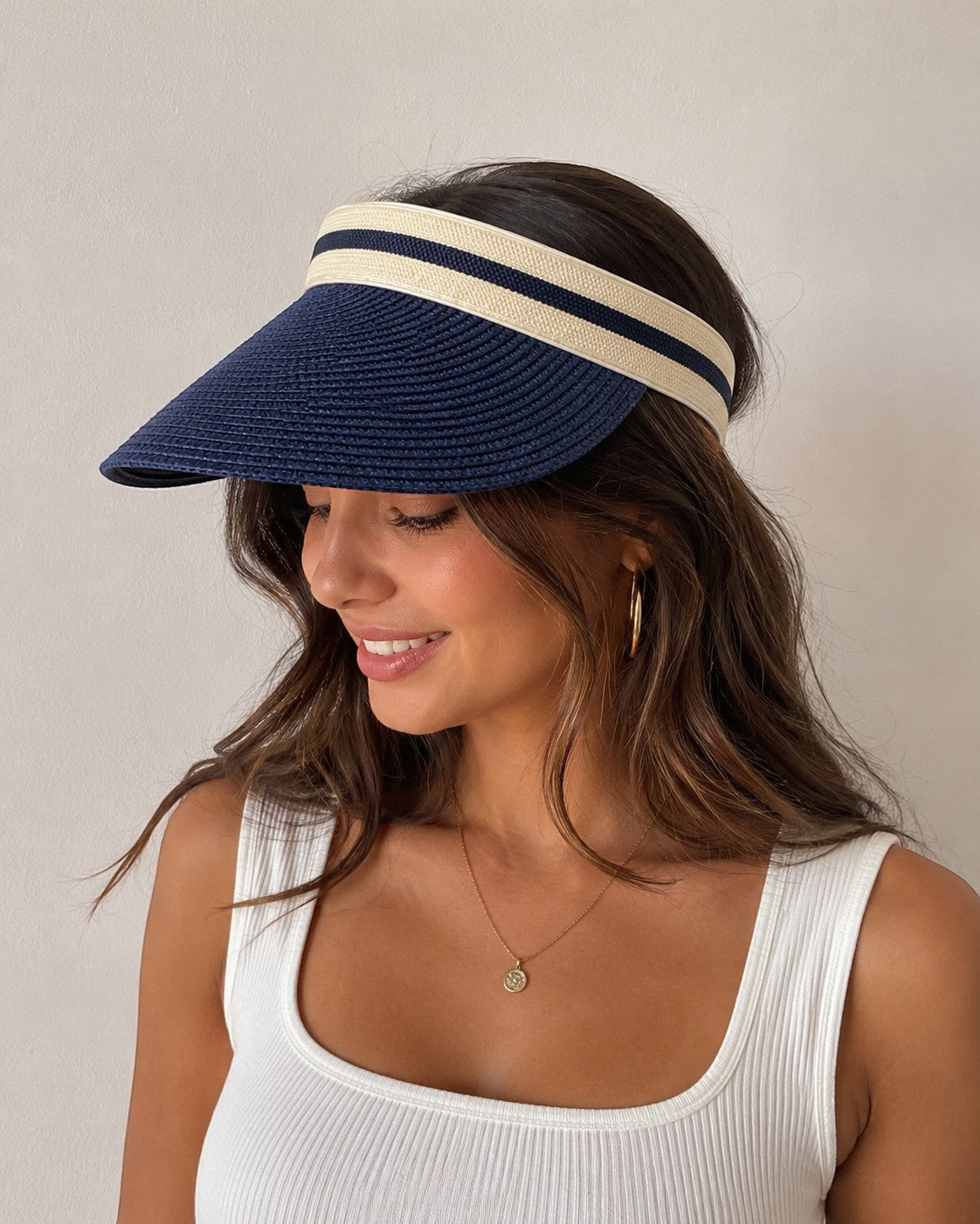 Chapeau visière tressée–Style festival et protection solaire