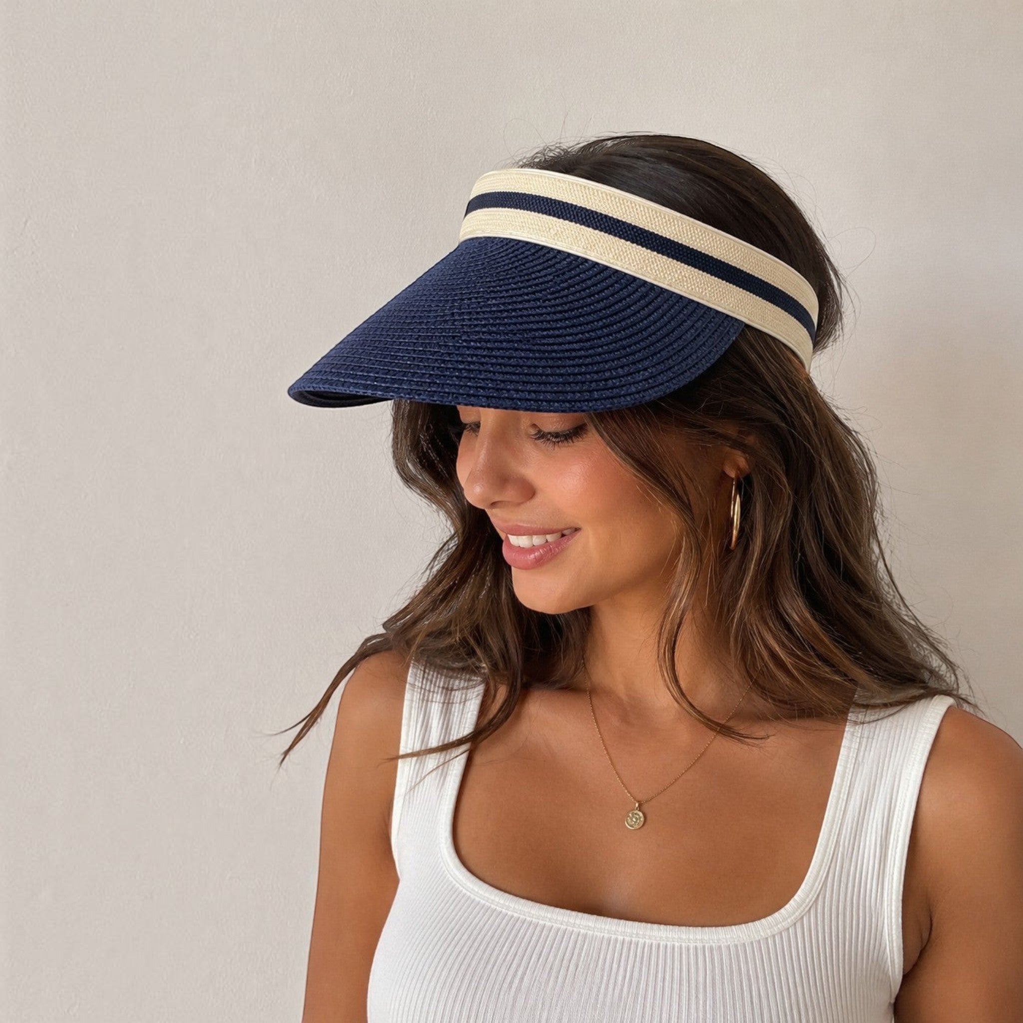 Chapeau visière tressée–Style festival et protection solaire