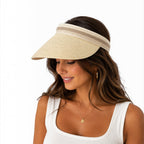 Chapeau visière tressée–Style festival et protection solaire - Chapeau - LINETA