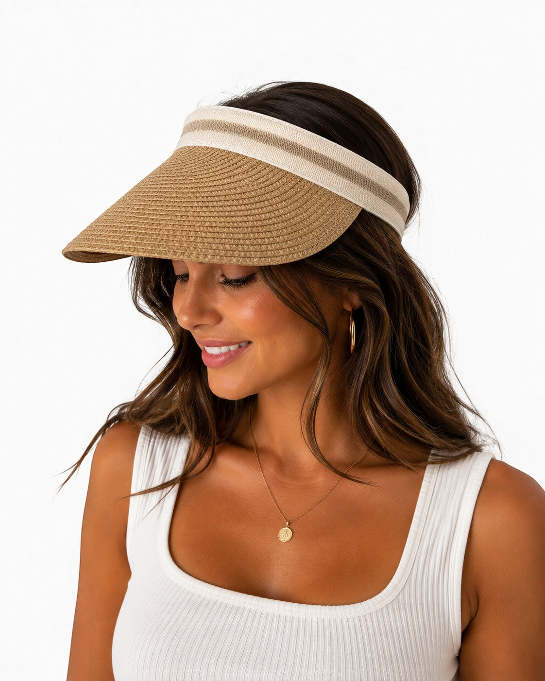 Chapeau visière tressée–Style festival et protection solaire