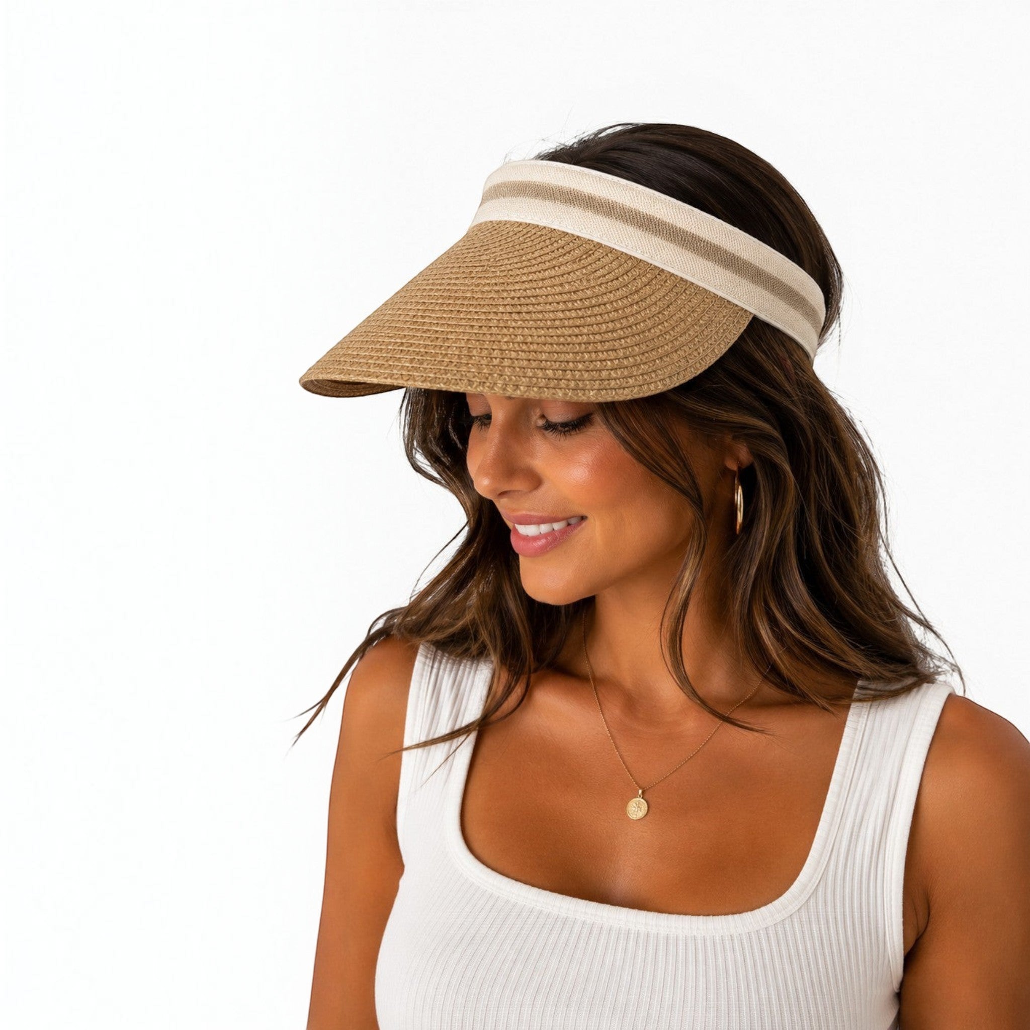 Chapeau visière tressée–Style festival et protection solaire