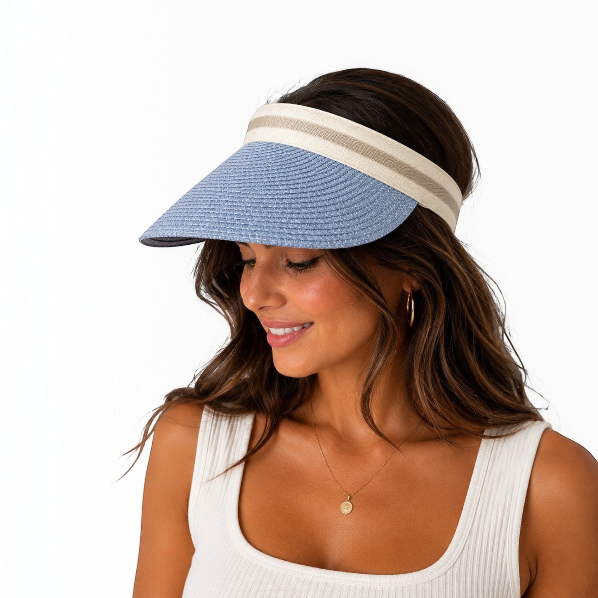 Chapeau visière tressée–Style festival et protection solaire