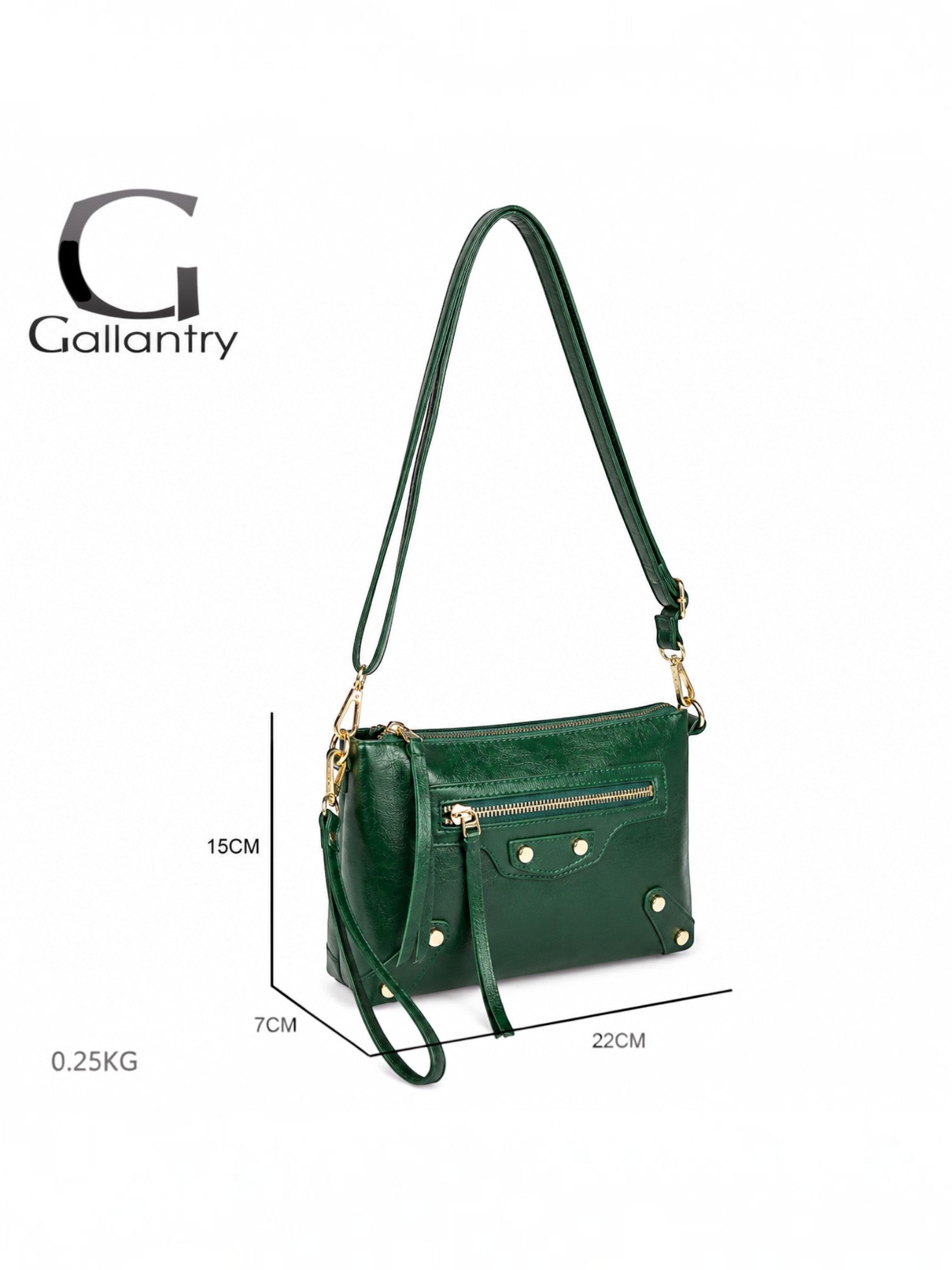 Sac Bandoulière Effet Cuir Finitions Dorées GALLANTRY
