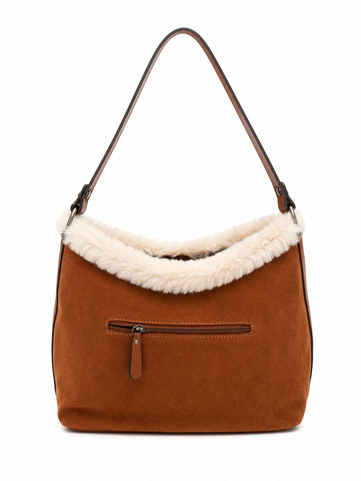 Sac Porté Épaule Daim Fourrure INES DELAURE