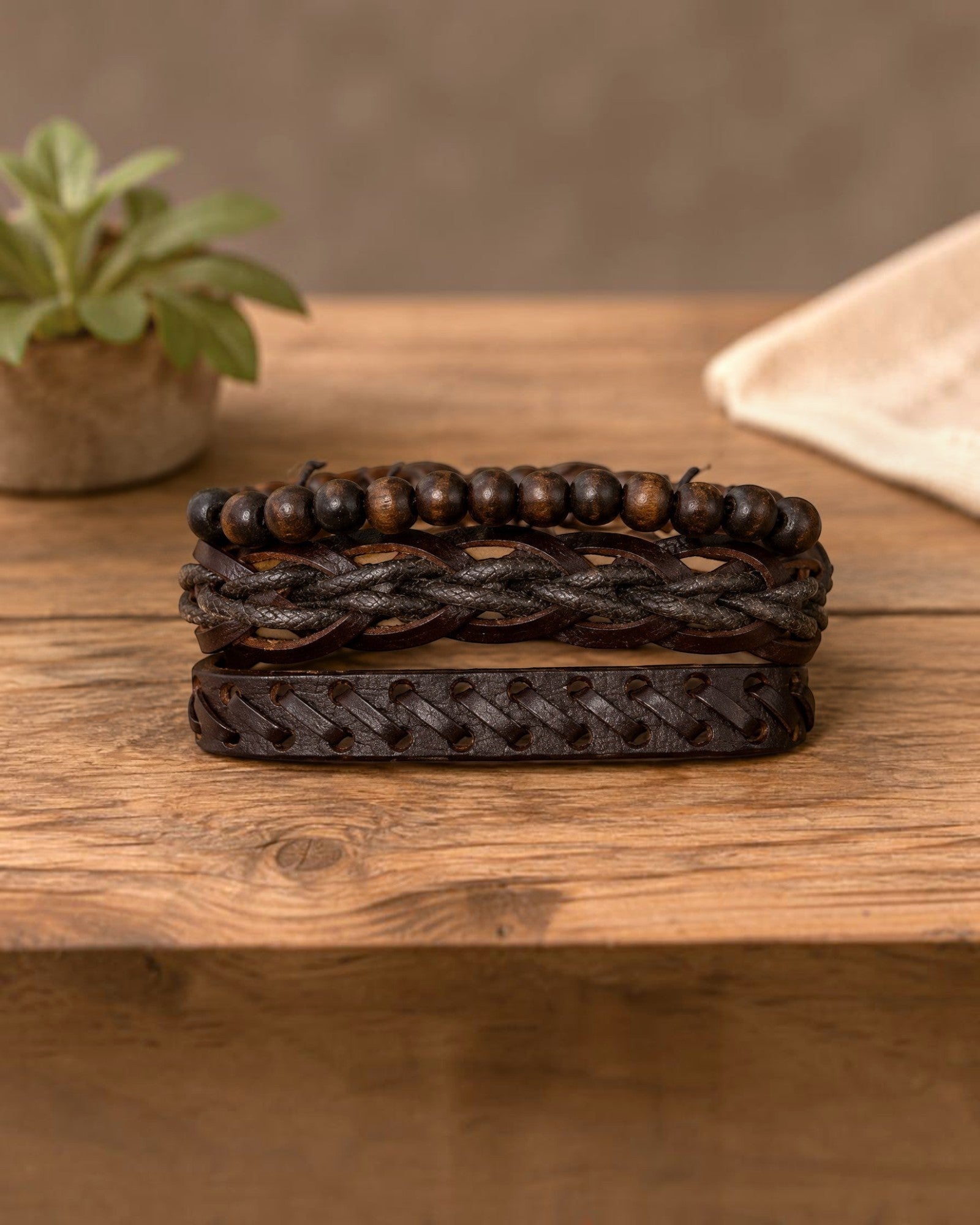 Bracelet homme matières naturelles ÉLINE L'ATELIER