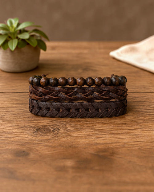Bracelet homme matières naturelles ÉLINE L'ATELIER