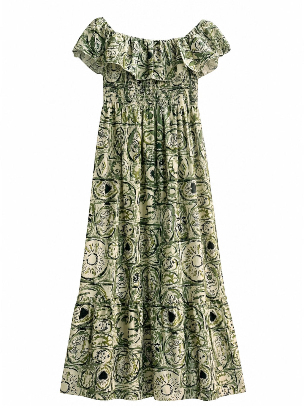 Robe Longue Imprimée Coton Taille Unique LORIANE
