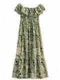 Robe Longue Imprimée Coton Taille Unique LORIANE