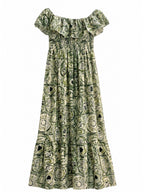 Robe Longue Imprimée Coton Taille Unique LORIANE