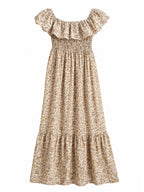 Robe Longue Imprimée Coton Taille Unique LORIANE