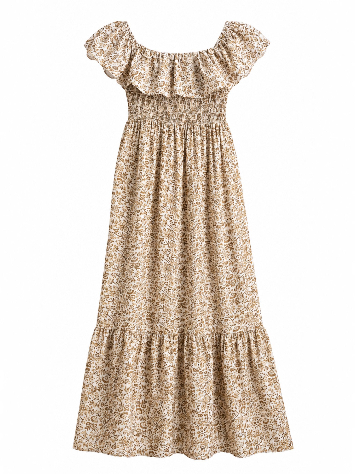 Robe Longue Imprimée Coton Taille Unique LORIANE