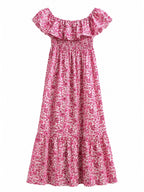 Robe Longue Imprimée Coton Taille Unique LORIANE