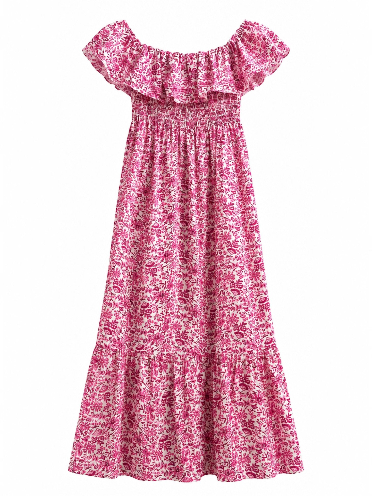 Robe Longue Imprimée Coton Taille Unique LORIANE