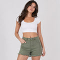 Short en jean effiloché taille haute stretch NINA CARTER