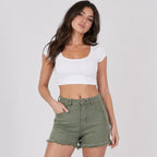 Short en jean effiloché taille haute stretch NINA CARTER
