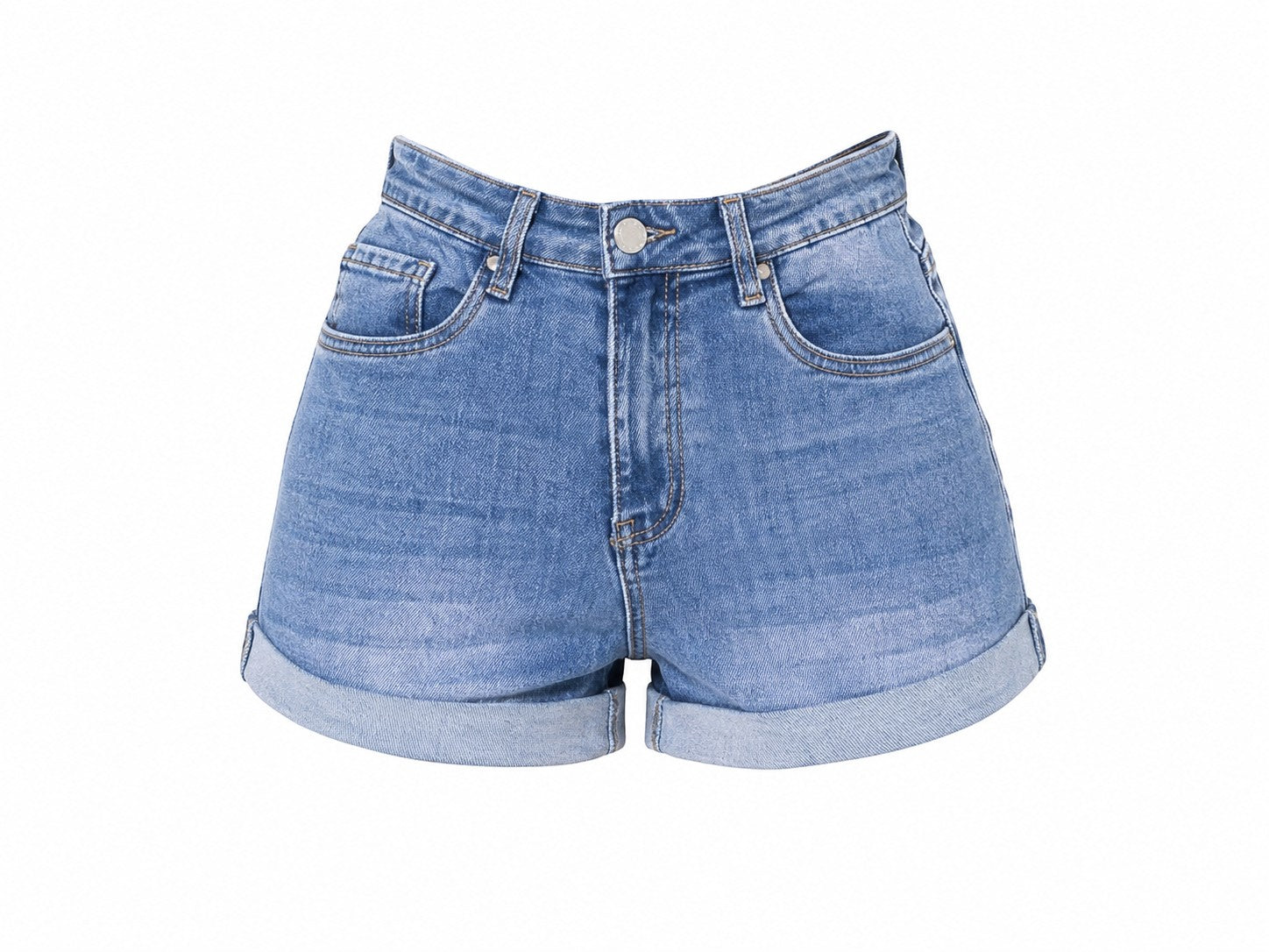 Short denim jean taille haute stretch NINA CARTER