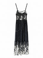 Robe Petit Pois Élastique Fine Bretelle Réglable
