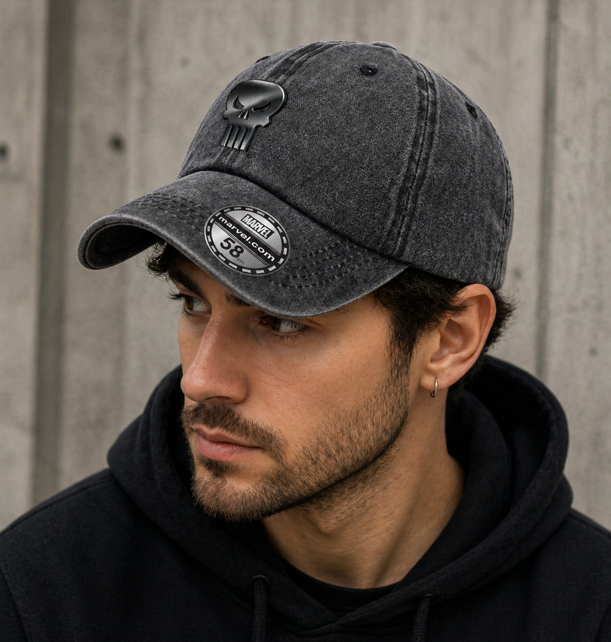 Casquette Marvel The Punisher - Logo Métallique Denim COTTON DIVISION