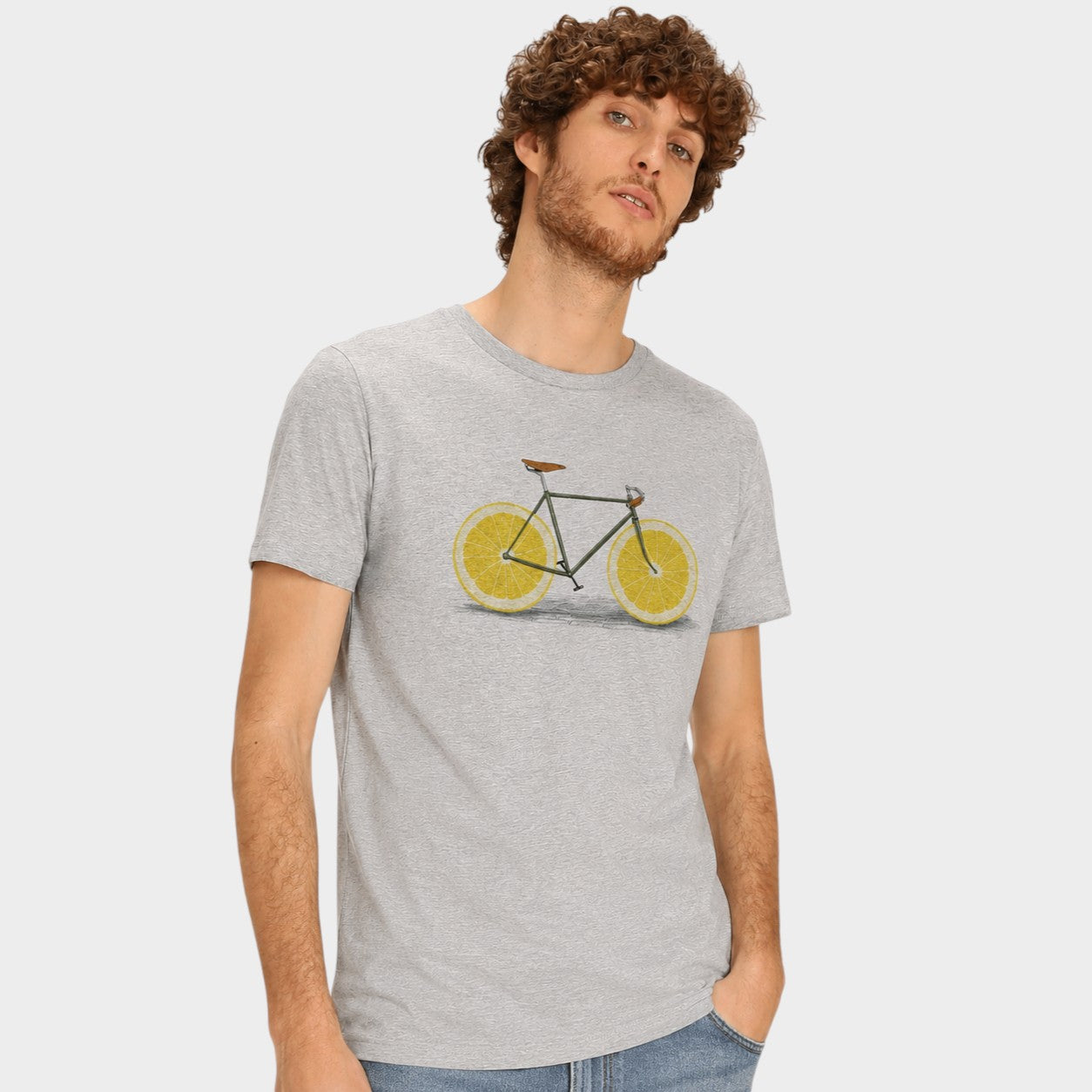 T-shirt Gris Chiné Homme Zest WOOOP