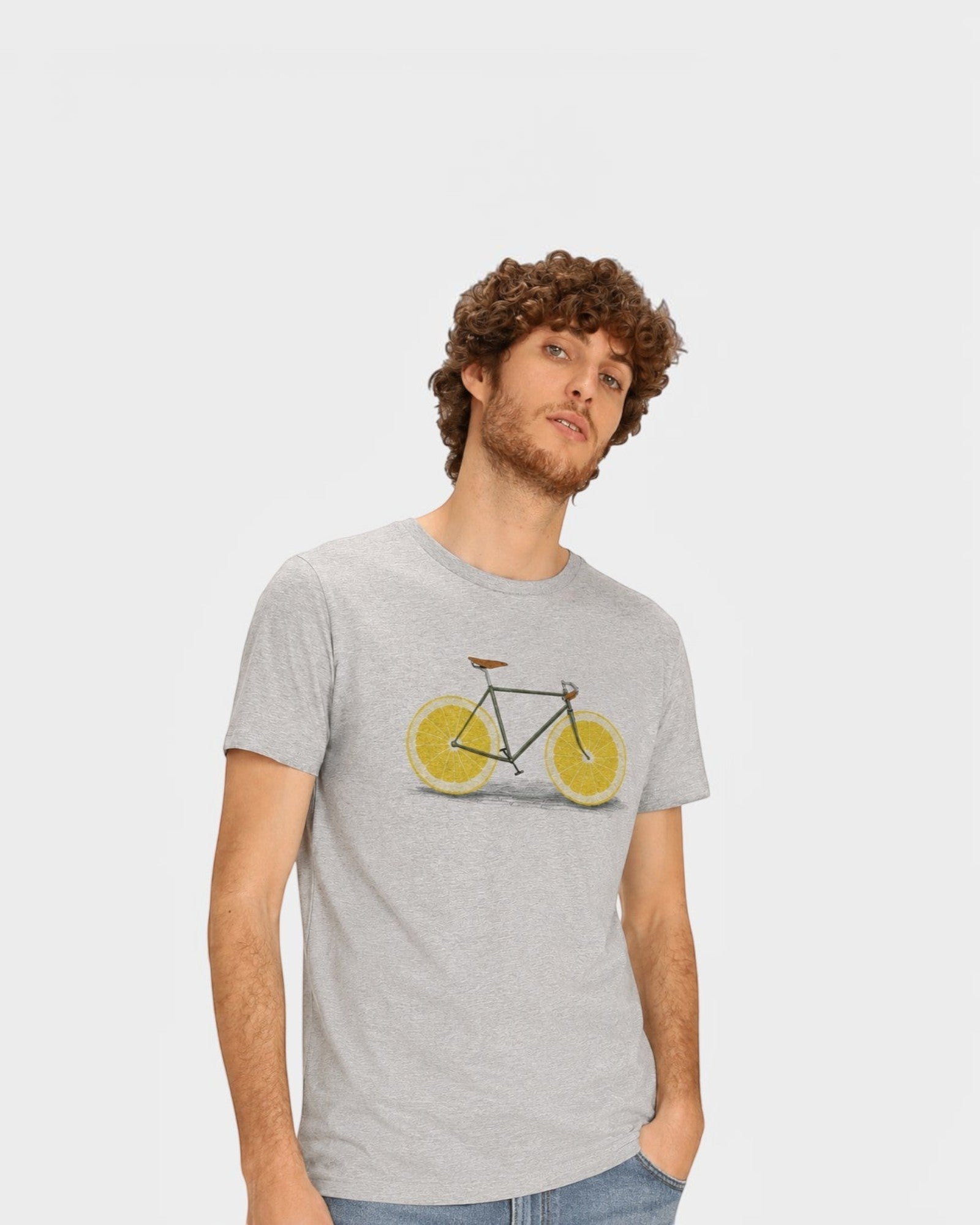 T-shirt Gris Chiné Homme Zest WOOOP