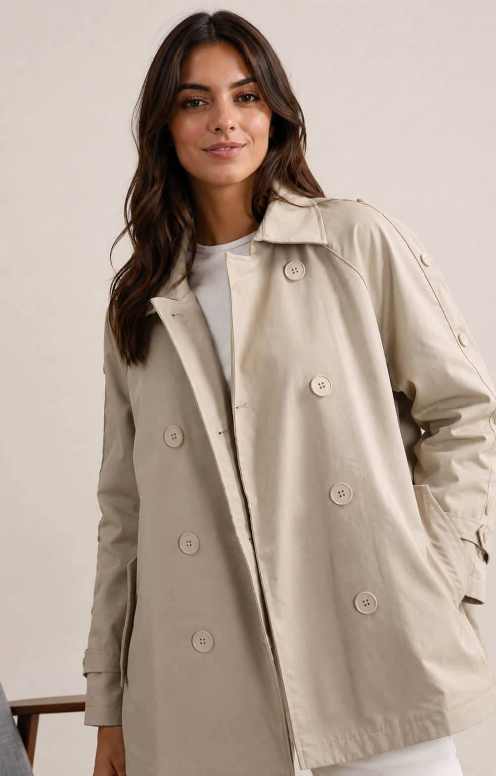 Trench-coat Mi-long ATTRAIT PARIS