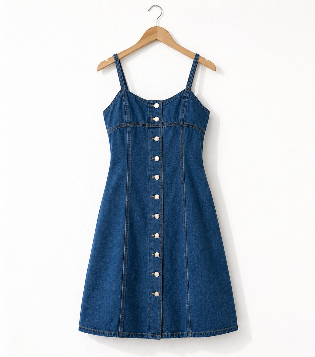 Robe Sadie R.DISPLAY

La robe Sadie est une robe en denim à bretelles fines au style casual chic avec une note rétro. Sa coupe droite légèrement évasée et ses détails métalliques lui confèrent une allure féminine, moderne et facile à porter au quotidien.