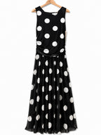 Robe longue à imprimé pois LORIANE