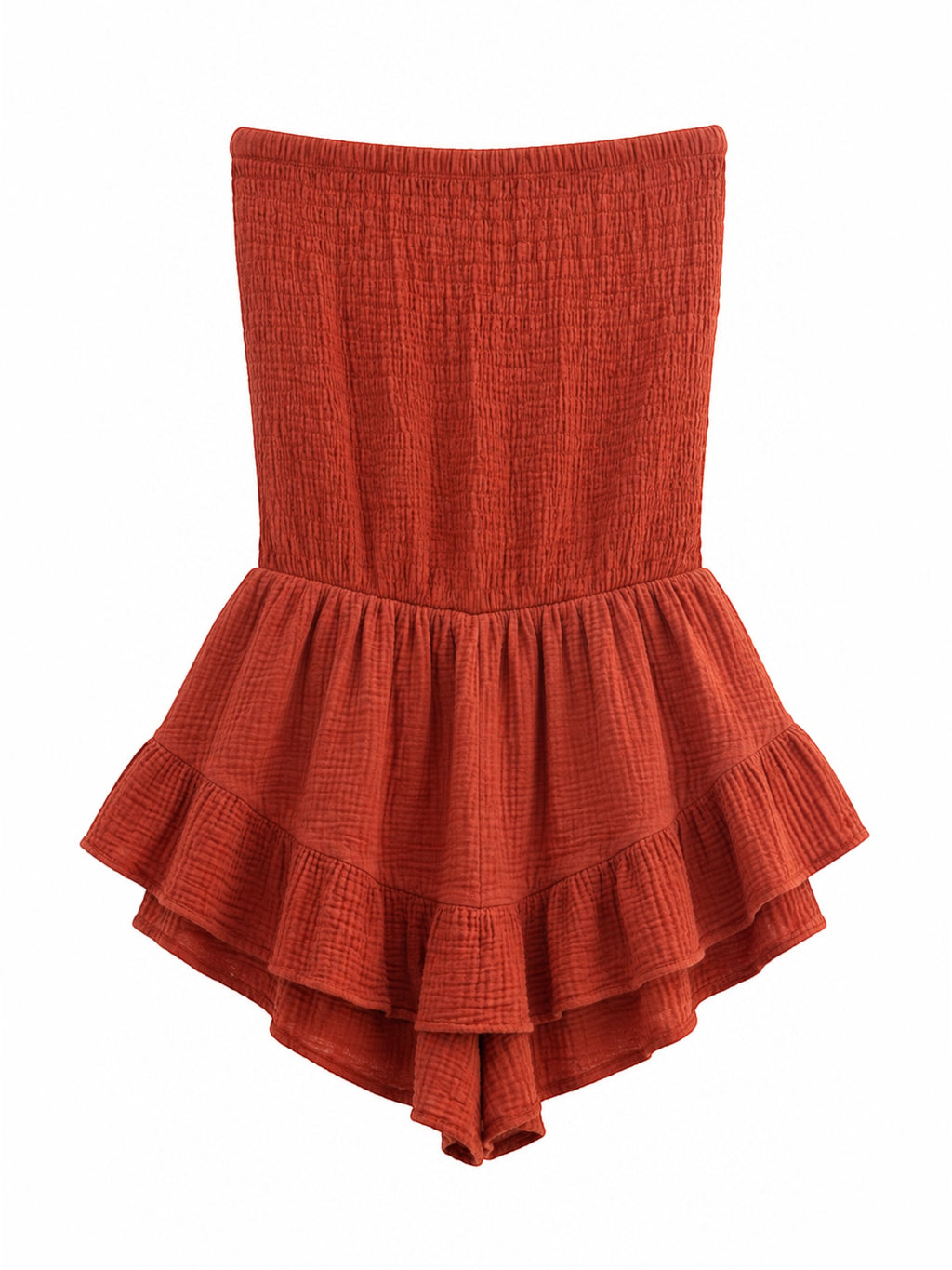 Combishort Bustier Uni Gaze de Coton LORIANE