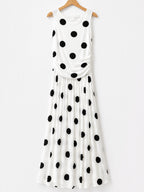 Robe longue à imprimé pois LORIANE