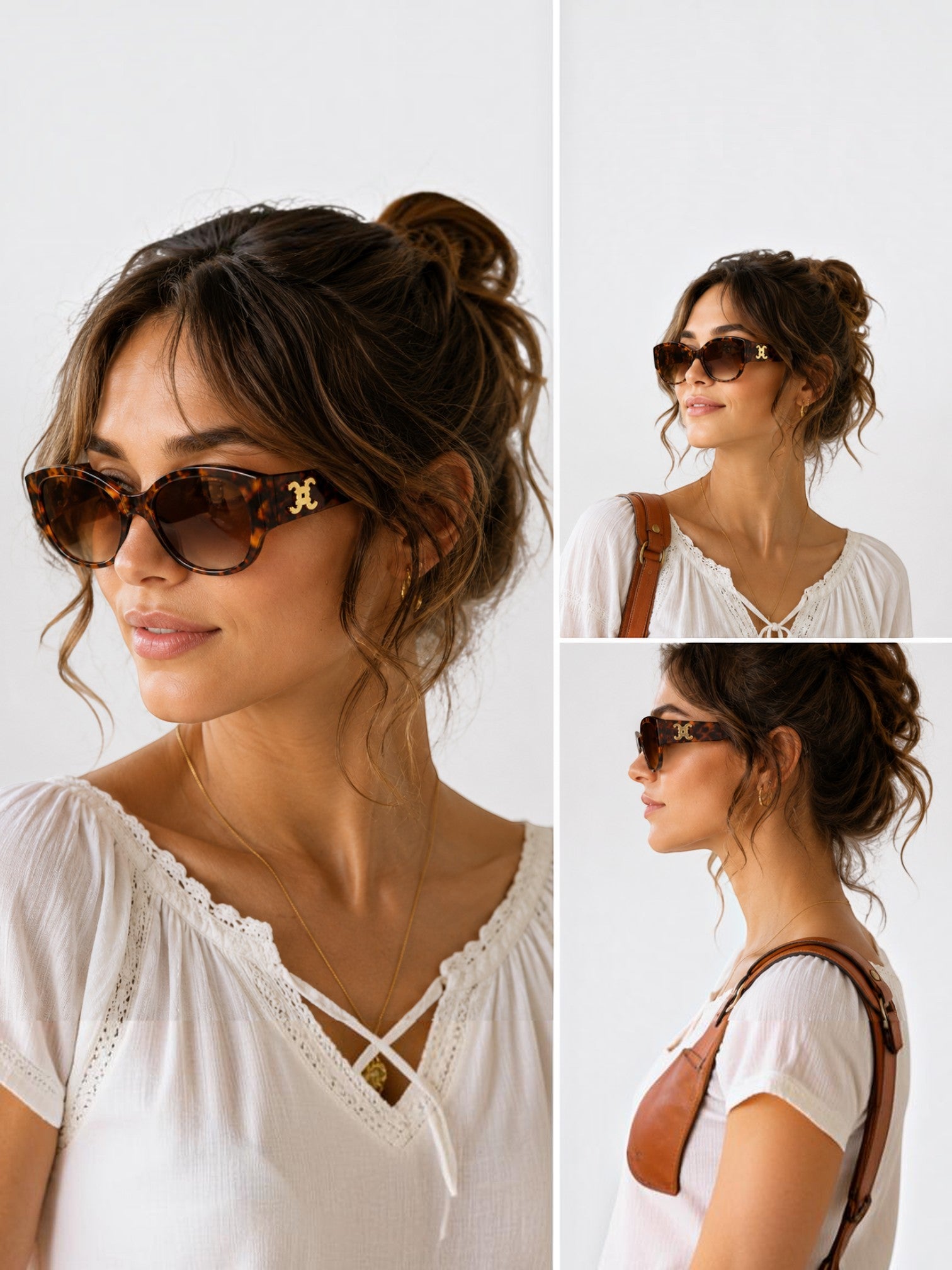 Lunettes de soleil rectangulaires logo métallique VIMODA