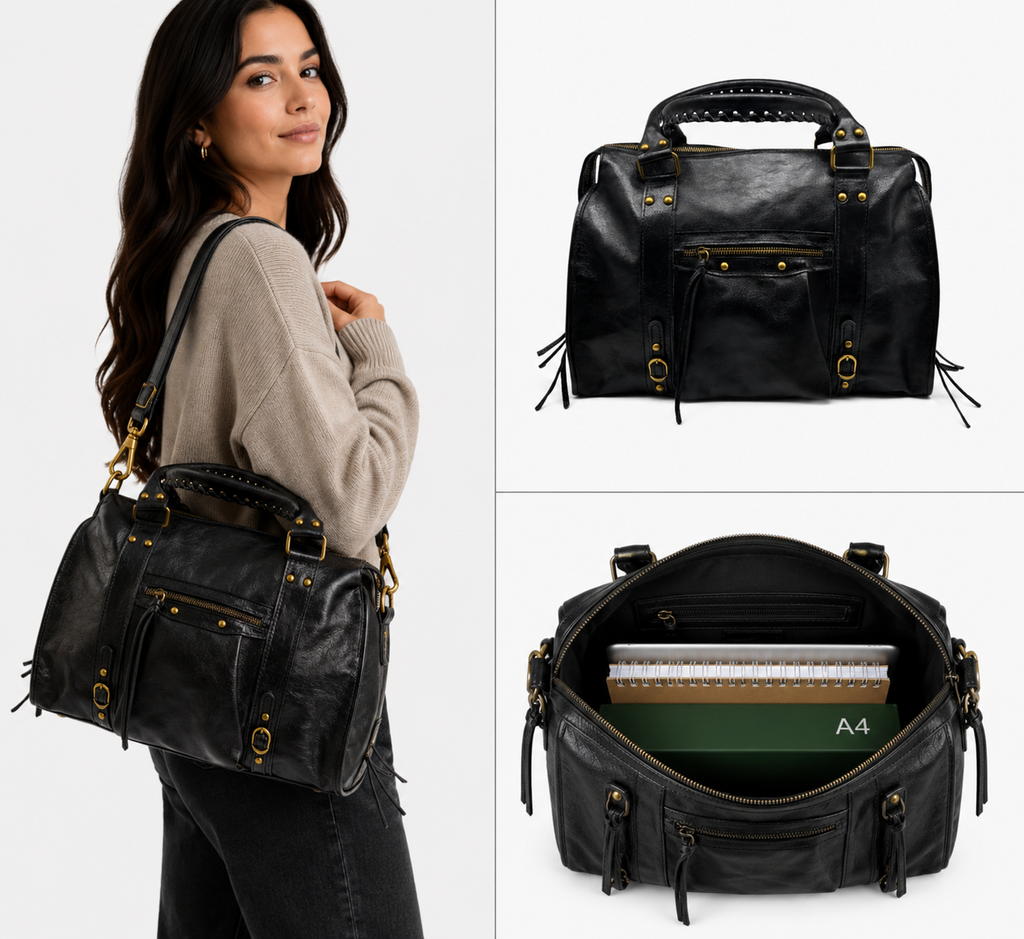 Sac à main cuir irisé Capucine Large LOUISA LEE