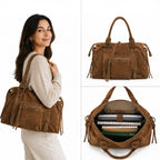 Sac format A4 cuir suède Capucine Large LOUISA LEE - Sacs - LOUISA LEE