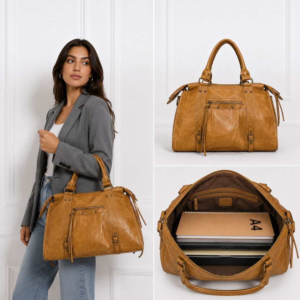 Sac cuir format A4 CAPUCINE L LOUISA LEE - Sacs - LOUISA LEE